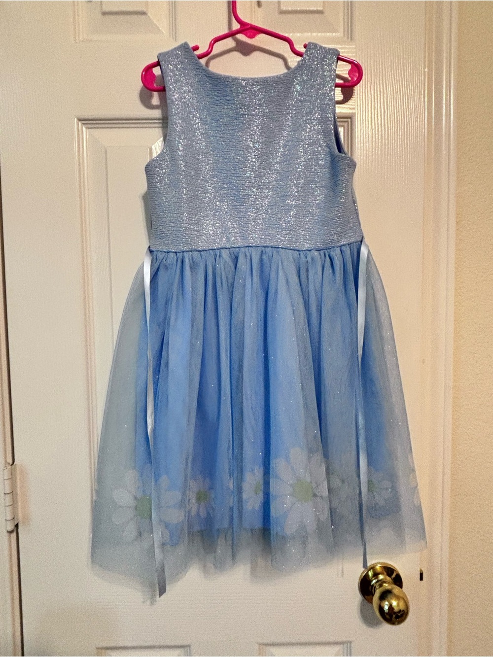 Sparkling Light Blue Tulle Flower Girl Dress - Picture 2 of 2